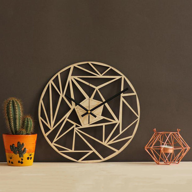Geometric pattern wall clock