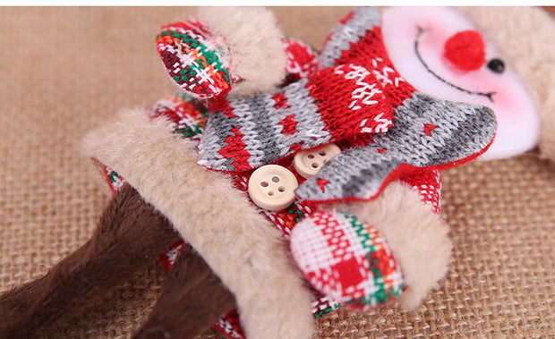 Christmas Tree Ornaments Doll Plaid Cloth Pendant