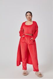 Cozy Pajama Set, 3 Piece Lounge Set, Cute Loungewear, Warm Suit Sets,  Lounge Set, 3 Piece Pant Sets,