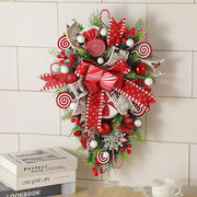 Christmas Wreath Candy Upside Down Tree  Window Door Wall Hanging Decoration