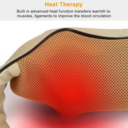 1Pc Neck Shoulder Massager Electric Back Massage Cape With Heat Deep Tissue 3D Kneading Massage Neck Waist Shiatsu Massager Pillow For Muscles  Relaxatio In Car Office And Home