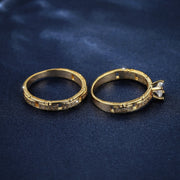 Micro Inlaid Zircon Women's Wedding Ring Set