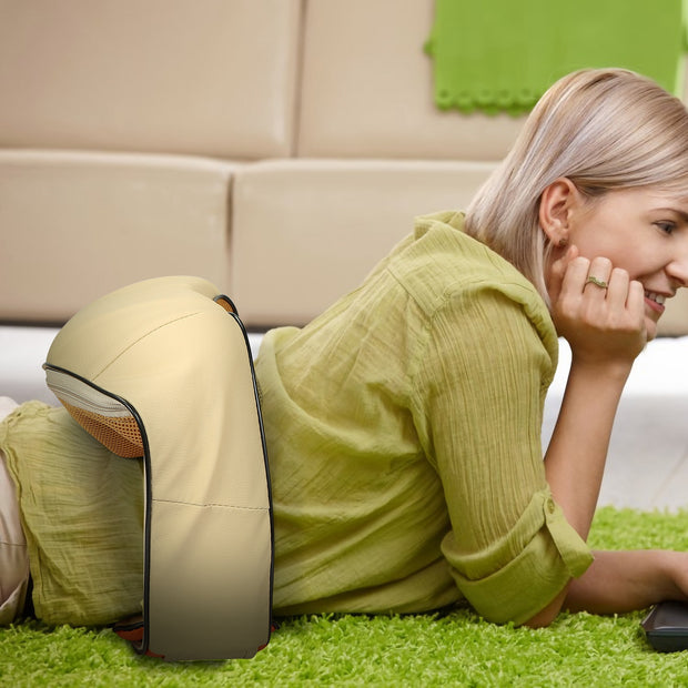 1Pc Neck Shoulder Massager Electric Back Massage Cape With Heat Deep Tissue 3D Kneading Massage Neck Waist Shiatsu Massager Pillow For Muscles  Relaxatio In Car Office And Home