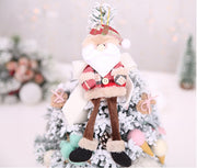 Christmas Tree Ornaments Doll Plaid Cloth Pendant
