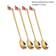 Merry Christmas Spoons Xmas Party Tableware Ornaments Christmas Decorations