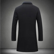 Men's Mid-length Trench Coat Fall Winter Slim Pockets