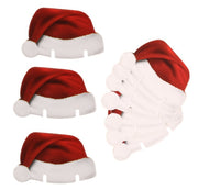10 Pcs Lot Paper Red Christmas Hat Wine Champagne Tipple Cup Card Christmas Party