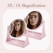 Dual Side Mirror With Organizer Tray