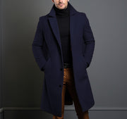 Men's Mid-length Trench Coat Fall Winter Slim Pockets