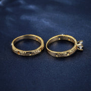 Micro Inlaid Zircon Women's Wedding Ring Set