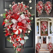Christmas Wreath Candy Upside Down Tree  Window Door Wall Hanging Decoration